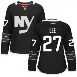 Women's Premier New York Islanders Anders Lee Black Alternate Official Reebok Jersey