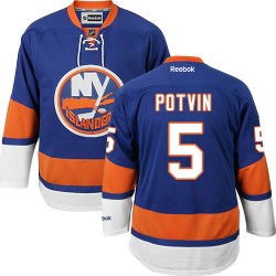 Adult Authentic New York Islanders Denis Potvin Royal Blue Home Official Reebok Jersey