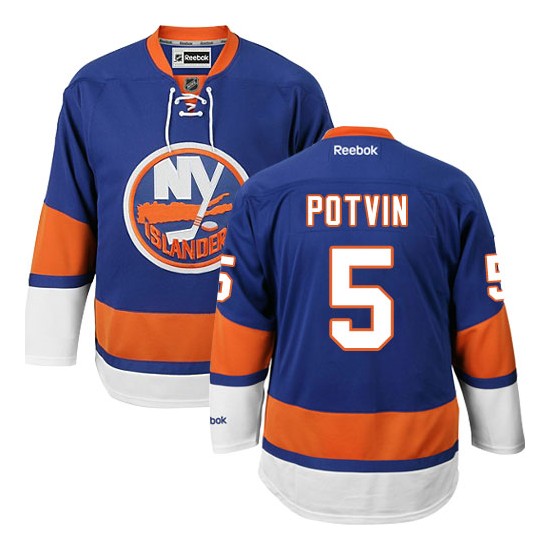 Adult Authentic New York Islanders Denis Potvin Royal Blue Home Official Reebok Jersey