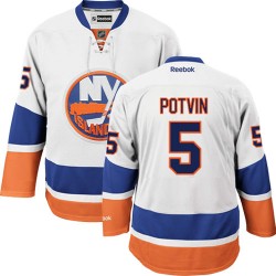 Adult Authentic New York Islanders Denis Potvin White Away Official Reebok Jersey