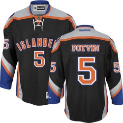 Adult Premier New York Islanders Denis Potvin Black Third Official Reebok Jersey
