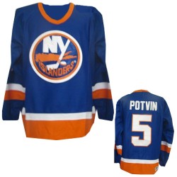Adult Authentic New York Islanders Denis Potvin Royal Blue Throwback Official CCM Jersey