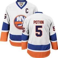 Adult Authentic New York Islanders Denis Potvin White Throwback Official CCM Jersey