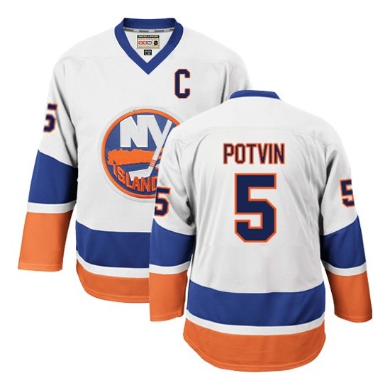Adult Premier New York Islanders Denis Potvin White Throwback Official CCM Jersey