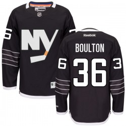 Adult Authentic New York Islanders Eric Boulton Black Alternate Official Reebok Jersey