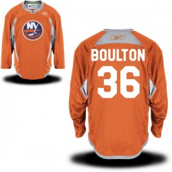 Adult Premier New York Islanders Eric Boulton Orange Alternate Official Reebok Jersey