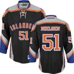 Adult Authentic New York Islanders Frans Nielsen Black Third Official Reebok Jersey