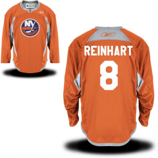 Adult Authentic New York Islanders Griffin Reinhart Orange Alternate Official Reebok Jersey