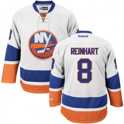Adult Authentic New York Islanders Griffin Reinhart White Away Official Reebok Jersey