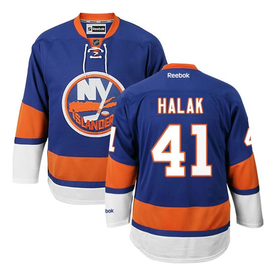 Adult Authentic New York Islanders Jaroslav Halak Royal Blue Home Official Reebok Jersey