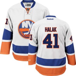 Adult Authentic New York Islanders Jaroslav Halak White Away Official Reebok Jersey