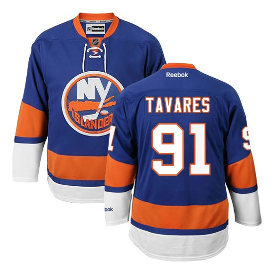 Adult Authentic New York Islanders John Tavares Royal Blue Home Official Reebok Jersey