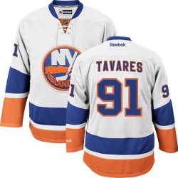 Youth Authentic New York Islanders John Tavares White Away Official Reebok Jersey