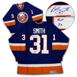Adult Authentic New York Islanders Billy Smith Royal Blue Throwback Official CCM Jersey