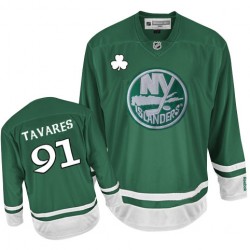 Youth Authentic New York Islanders John Tavares Green St Patty's Day Official Reebok Jersey