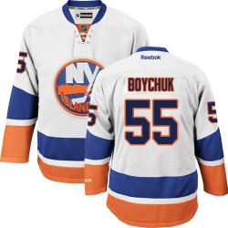 Adult Authentic New York Islanders Johnny Boychuk White Away Official Reebok Jersey