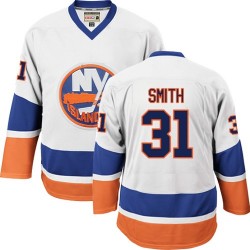 Adult Authentic New York Islanders Billy Smith White Throwback Official CCM Jersey