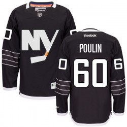 Adult Authentic New York Islanders Kevin Poulin Black Alternate Official Reebok Jersey