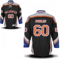 Adult Authentic New York Islanders Kevin Poulin Black Alternate Official Reebok Jersey