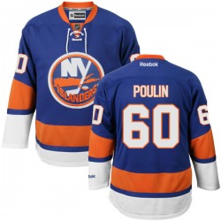 Adult Authentic New York Islanders Kevin Poulin Royal Blue Home Official Reebok Jersey