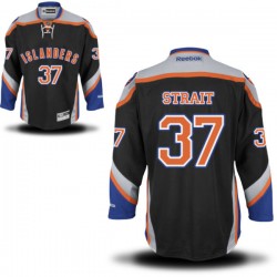 Adult Authentic New York Islanders Brian Strait Black Alternate Official Reebok Jersey