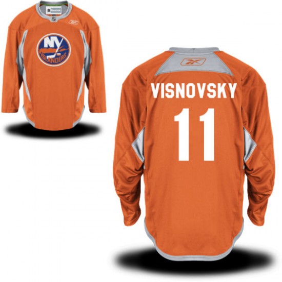 Adult Premier New York Islanders Lubomir Visnovsky Orange Alternate Official Reebok Jersey