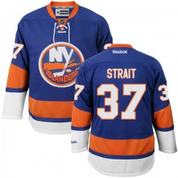 Adult Authentic New York Islanders Brian Strait Royal Blue Home Official Reebok Jersey