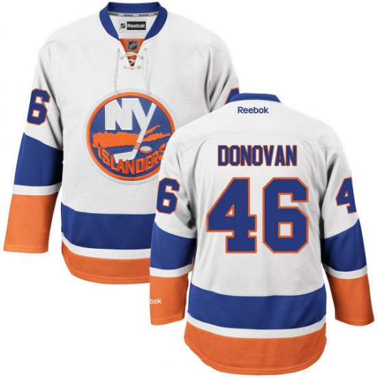 Adult Authentic New York Islanders Matt Donovan White Away Official Reebok Jersey