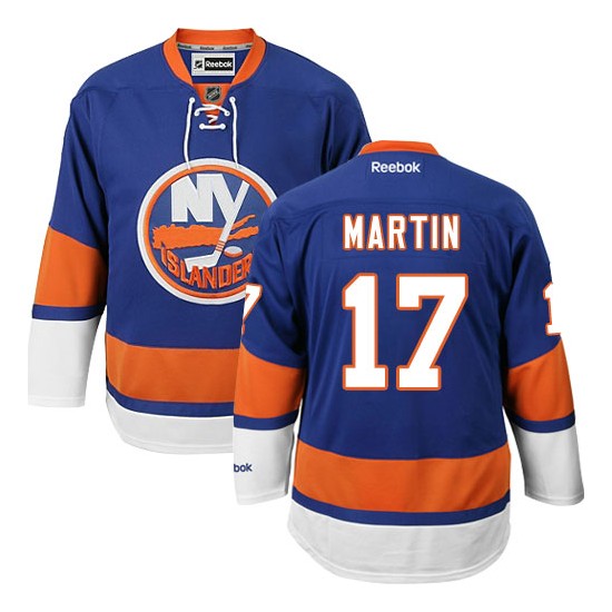 Adult Premier New York Islanders Matt Martin Royal Blue Home Official Reebok Jersey
