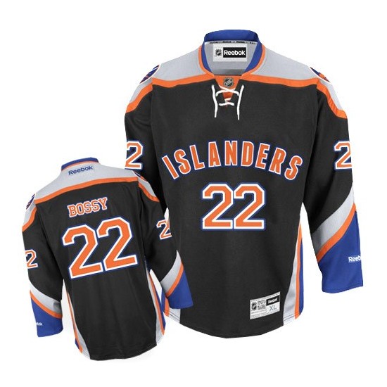 Adult Authentic New York Islanders Mike Bossy Black Third Official Reebok Jersey