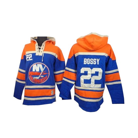 New York Islanders Mike Bossy Official Royal Blue Old Time Hockey Authentic Adult Sawyer Hooded Sweatshirt Jersey