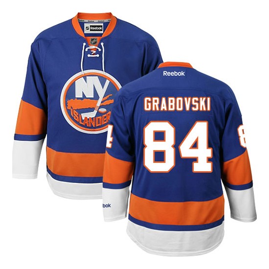 Adult Authentic New York Islanders Mikhail Grabovski Royal Blue Home Official Reebok Jersey