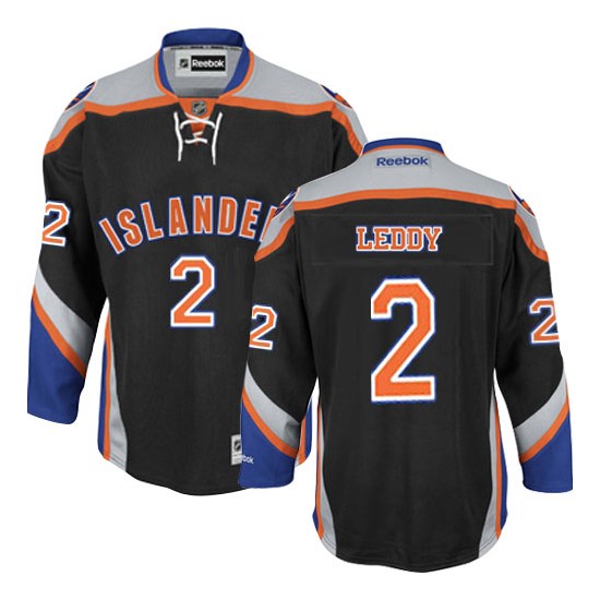 Adult Authentic New York Islanders Nick Leddy Black Third Official Reebok Jersey