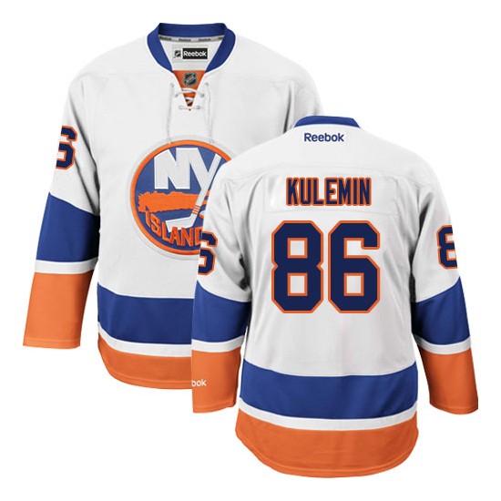 Adult Premier New York Islanders Nikolay Kulemin White Away Official Reebok Jersey