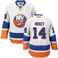 Adult Authentic New York Islanders Thomas Hickey White Away Official Reebok Jersey