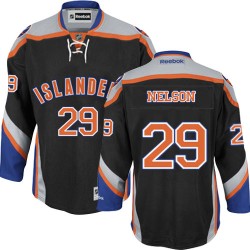 Adult Authentic New York Islanders Brock Nelson Black Third Official Reebok Jersey