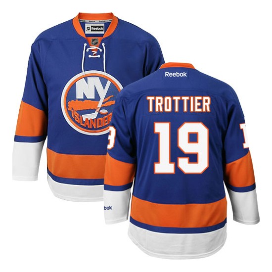 Adult Authentic New York Islanders Bryan Trottier Royal Blue Home Official Reebok Jersey