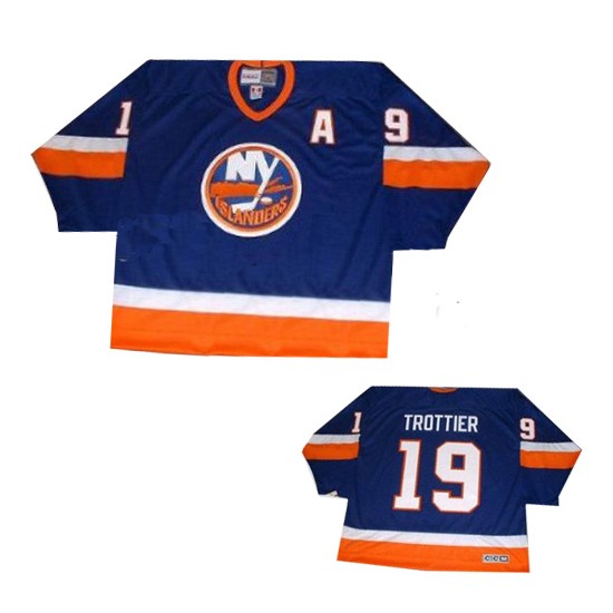 Adult Authentic New York Islanders Bryan Trottier Royal Blue Throwback Official CCM Jersey