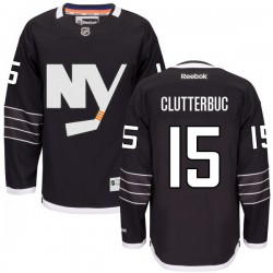 Adult Authentic New York Islanders Cal Clutterbuck Black Alternate Official Reebok Jersey