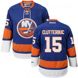 Adult Premier New York Islanders Cal Clutterbuck Royal Blue Home Official Reebok Jersey