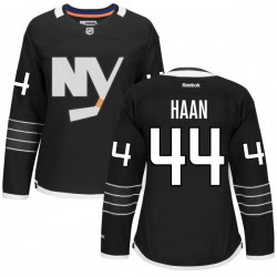 Women's Authentic New York Islanders Calvin De Haan Black Alternate Official Reebok Jersey