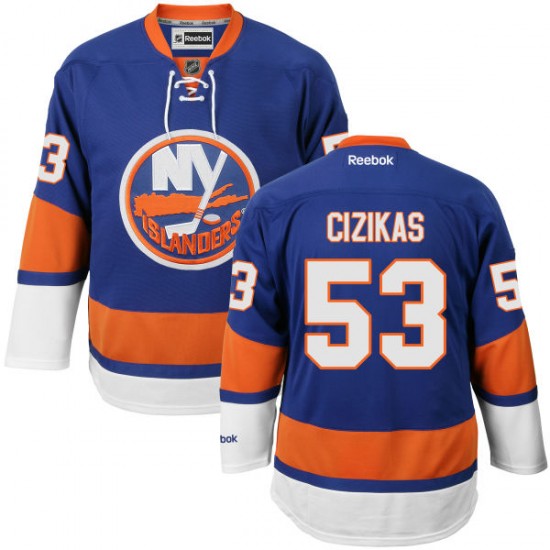 Adult Authentic New York Islanders Casey Cizikas Royal Blue Home Official Reebok Jersey