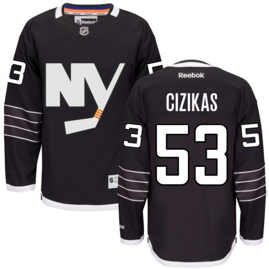 Adult Premier New York Islanders Casey Cizikas Black Alternate Official Reebok Jersey