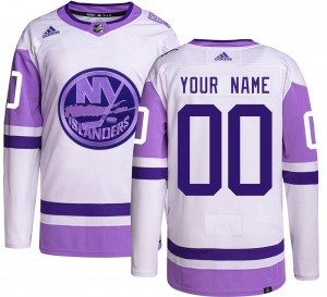 Adult Authentic New York Islanders Custom Custom Hockey Fights Cancer Official Adidas Jersey