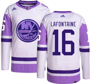 Adult Authentic New York Islanders Pat LaFontaine Hockey Fights Cancer Official Adidas Jersey