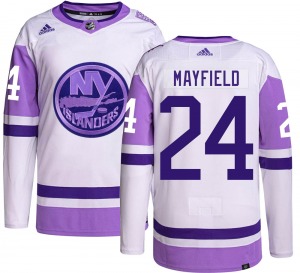 Adult Authentic New York Islanders Scott Mayfield Hockey Fights Cancer Official Adidas Jersey