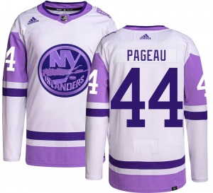 Adult Authentic New York Islanders Jean-Gabriel Pageau Hockey Fights Cancer Official Adidas Jersey