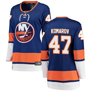 Women's Breakaway New York Islanders Leo Komarov Blue Home Official Fanatics Branded Jersey