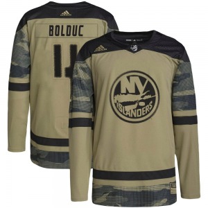 Youth Authentic New York Islanders Samuel Bolduc Camo Military Appreciation Practice Official Adidas Jersey
