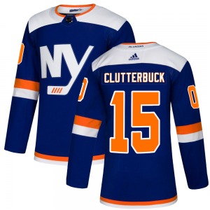 Adult Authentic New York Islanders Cal Clutterbuck Blue Alternate Official Adidas Jersey